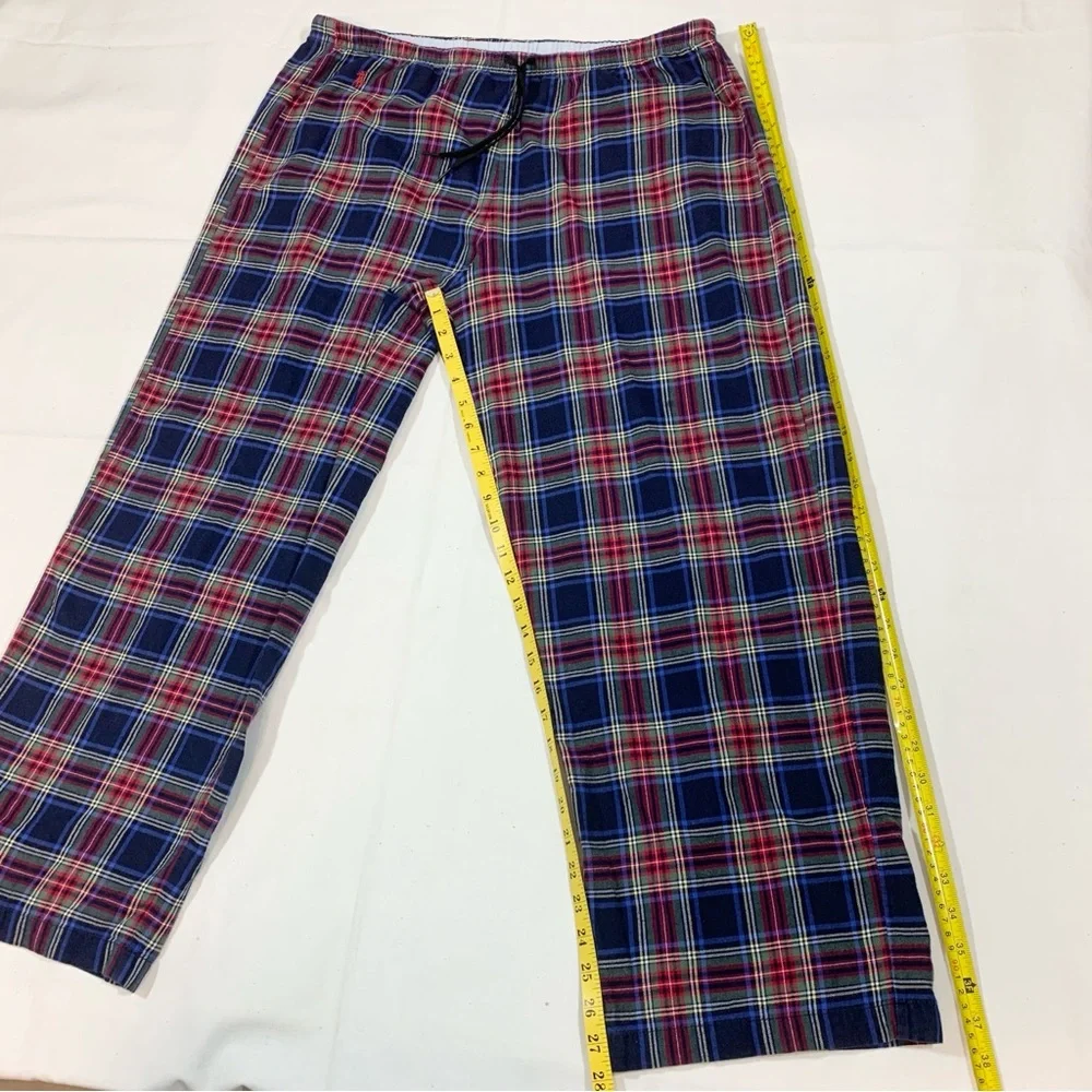 Polo Ralph Lauren Mens Large Pants Plaid Lounge Pajama Relaxed Fit Drawstring - Picture 6 of 7